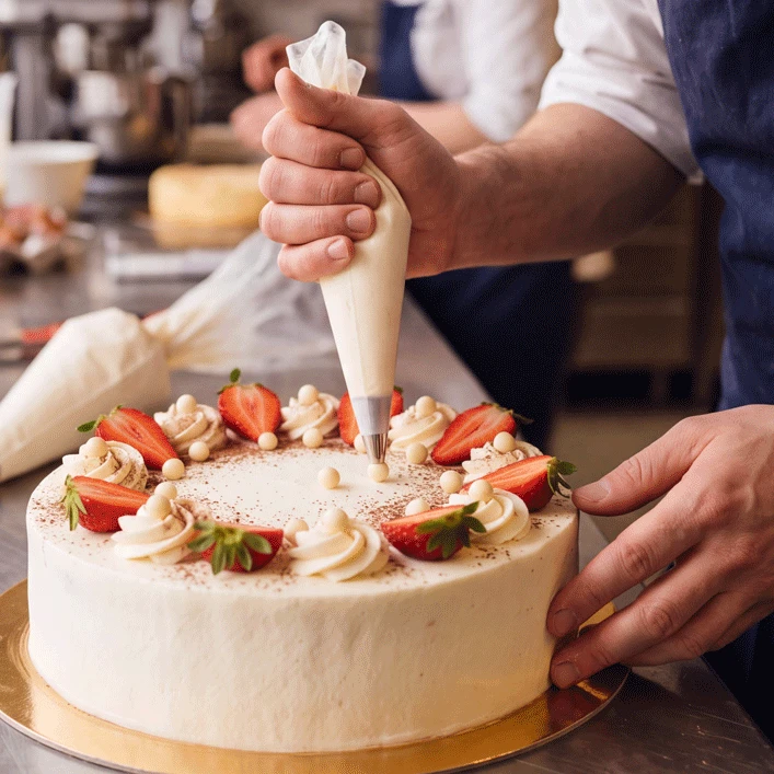 Albrecht + Neiss Konditor verziert Torte